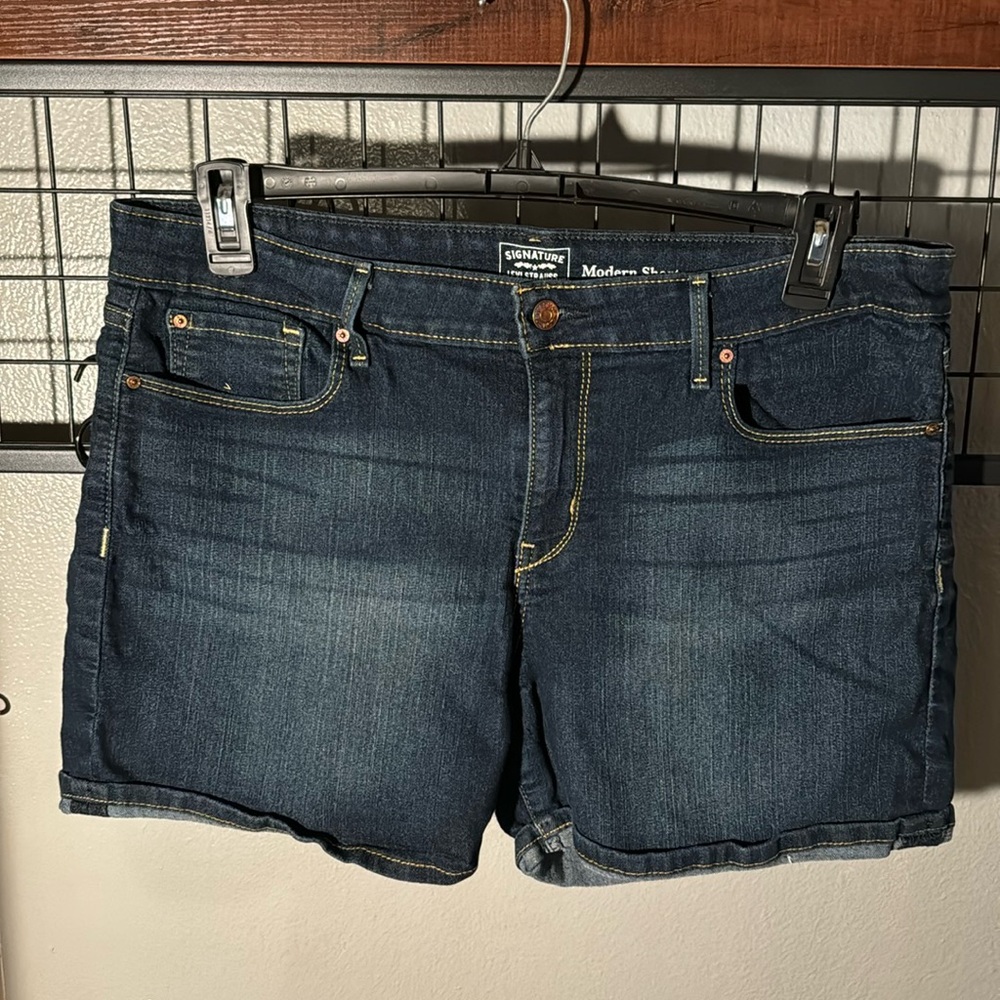 Levi Strauss signature dark denim jean shorts